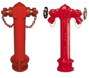 BS 750 Pillar fire hydrant with landing valves